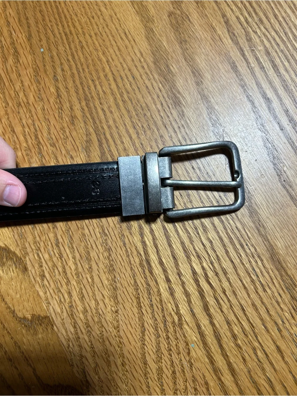 Classic Reversible Black/Brown  Belt with Metal Buckle 36